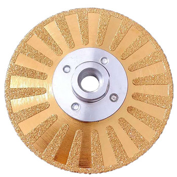 Electroplated triangle shape diamond saw blade for marble