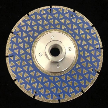 Electroplated triangle shape diamond saw blade for marble