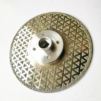 Electroplated triangle shape diamond saw blade for marble