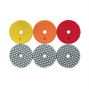 3 Step Hexagon Dry polishing pads for marble/granite/quartz