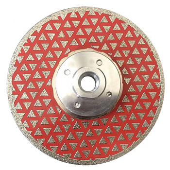 Electroplated triangle shape diamond saw blade for 